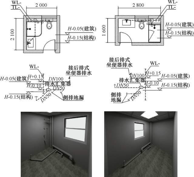 居住类建筑典型卫生间同层排水技术及经济性研究
