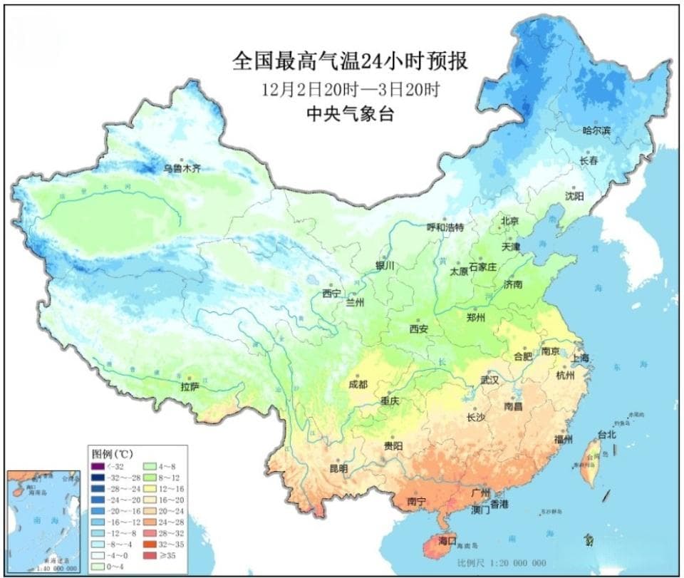 强冷空气来袭，局地降温16度，南方湿冷北方干冷