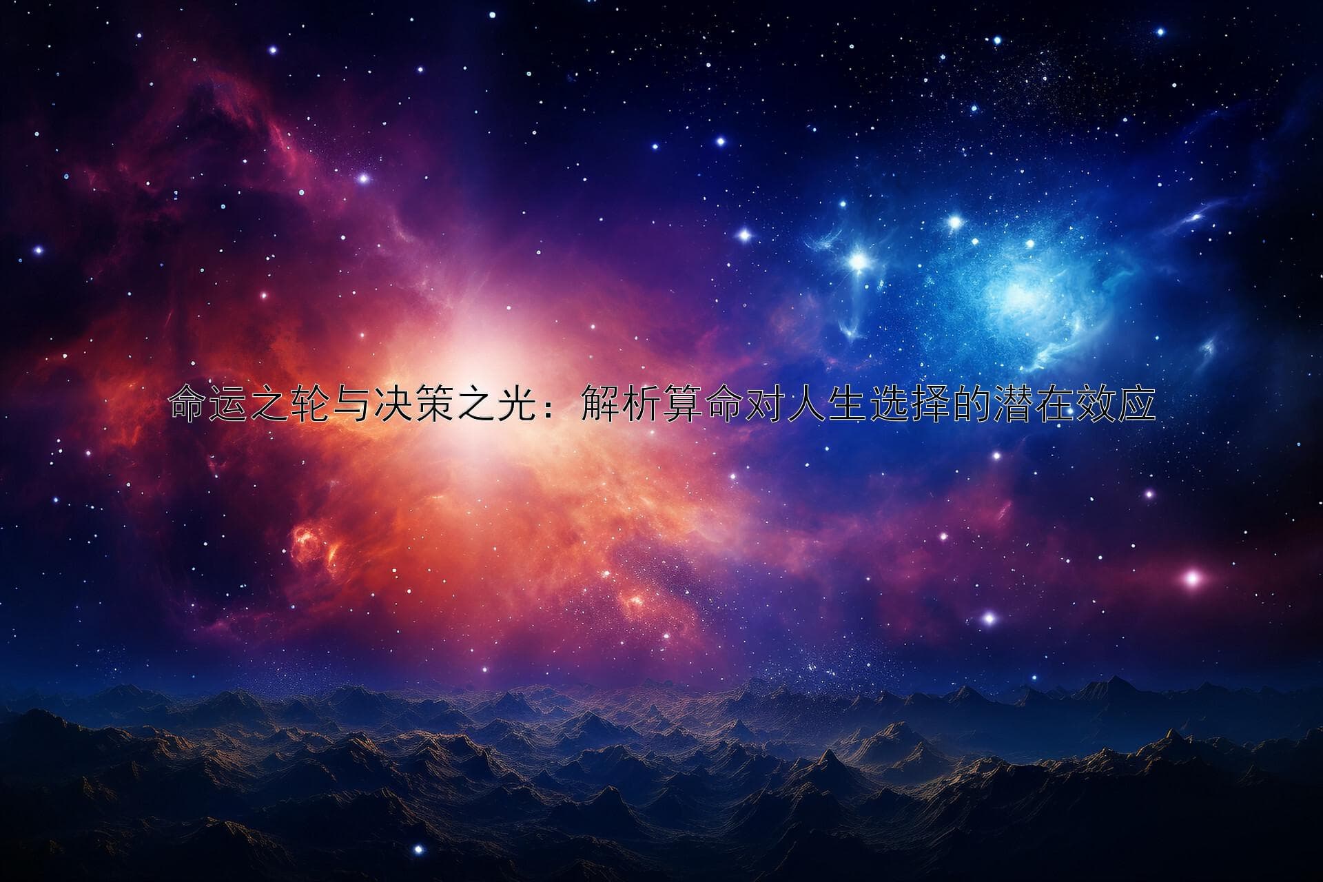 命运之轮与决策之光：解析算命对人生选择的潜在效应
