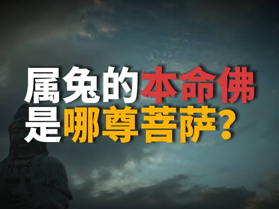 属兔的本命佛是哪尊菩萨？事关本命年好坏，可别求错神！