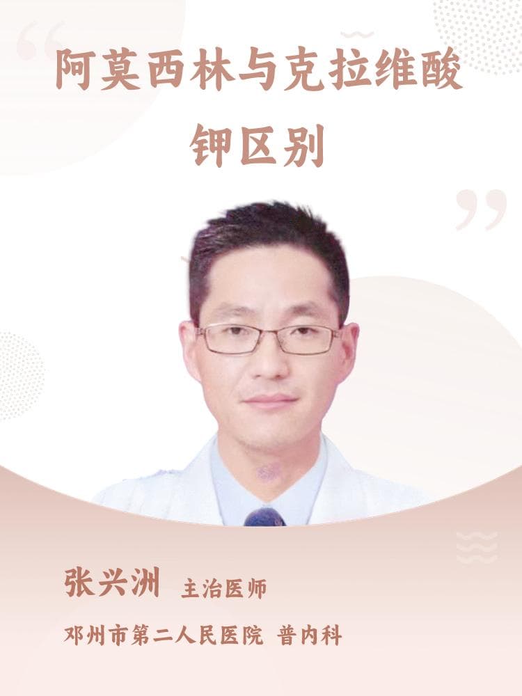 阿莫西林与克拉维酸钾区别