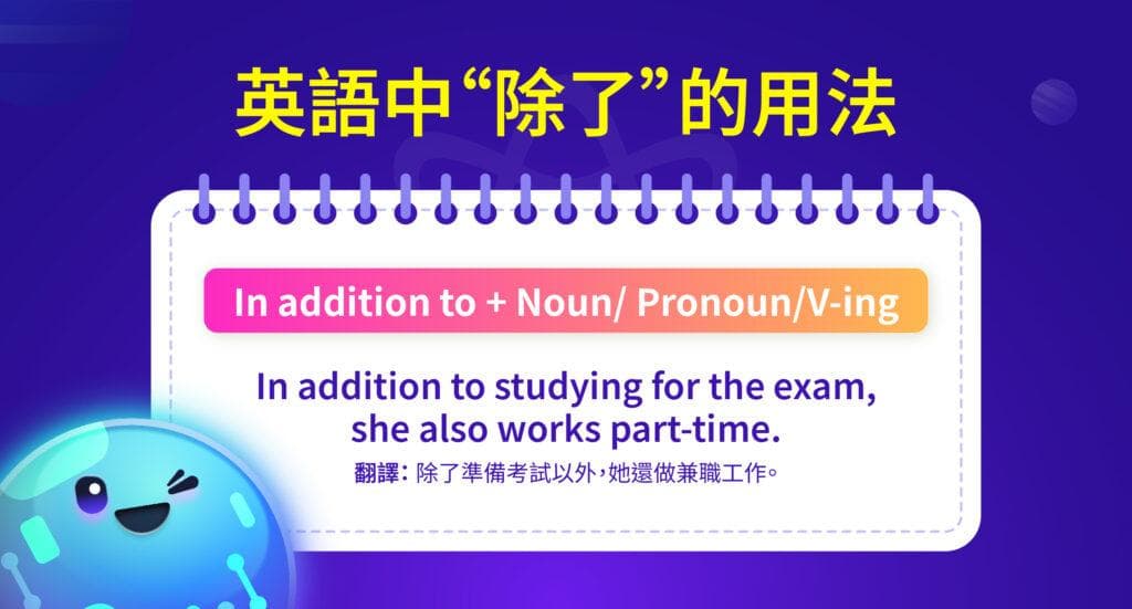 除了在英文中的意思：定义、用法、结构与同义词