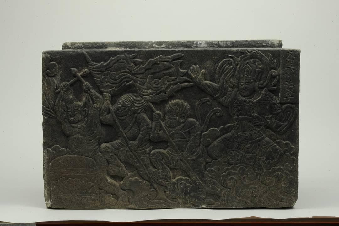 最早的哪吒在哪？这件辽代地宫石函刻画了“哪吒闹海”｜文化中国行