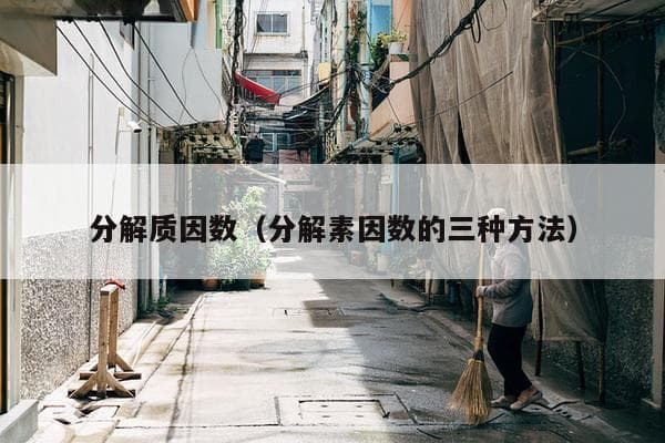 分解质因数：概念、方法与应用