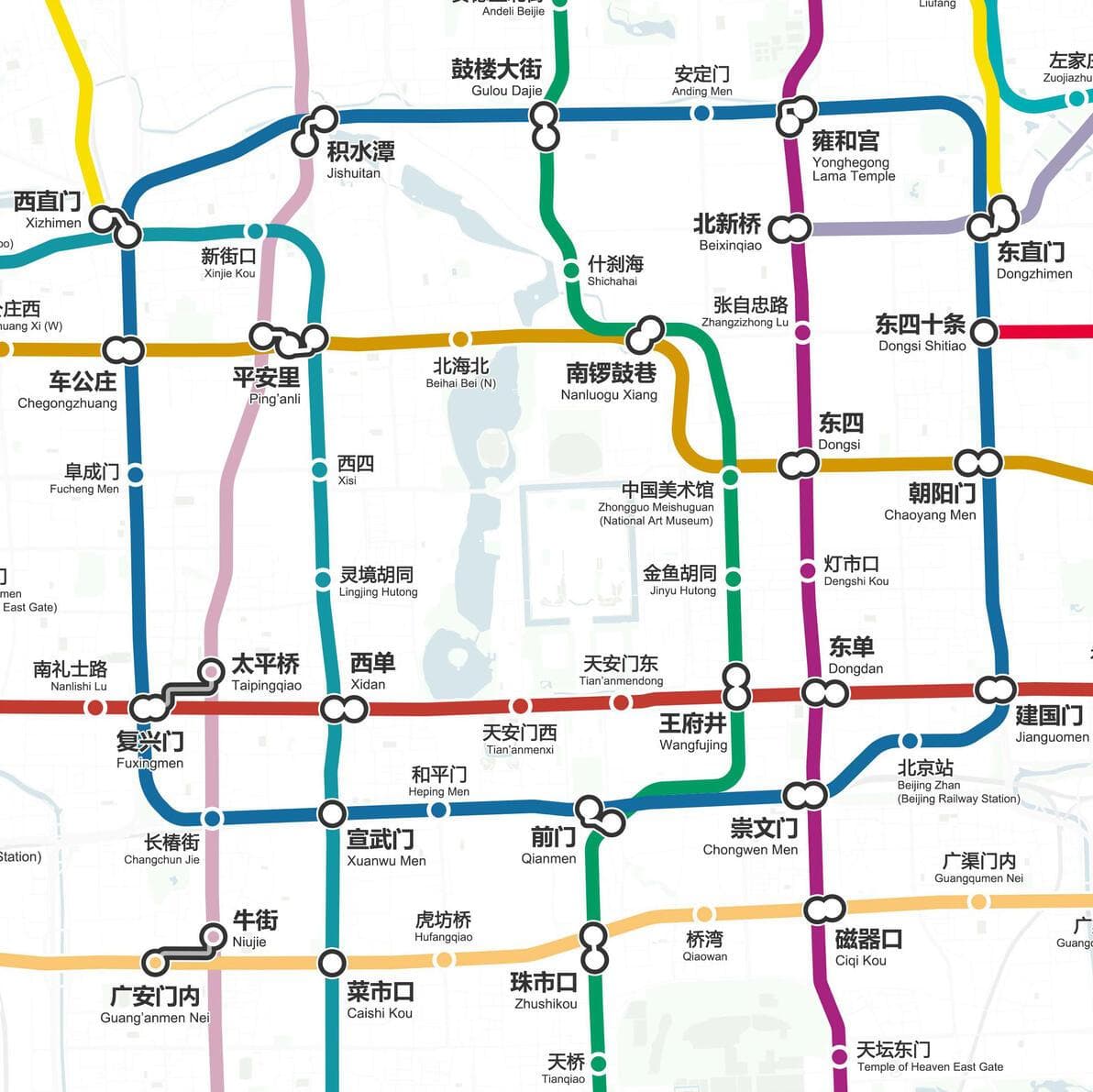 【自制】北京地铁线路图-2024版