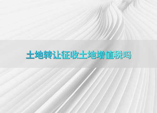 土地转让征收土地增值税吗