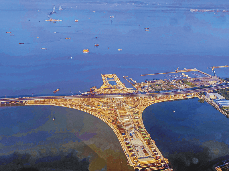 让巨型“鸿鹄”贴着海面飞翔——中铁隧道局深中通道东人工岛创新填砂筑岛技术侧记