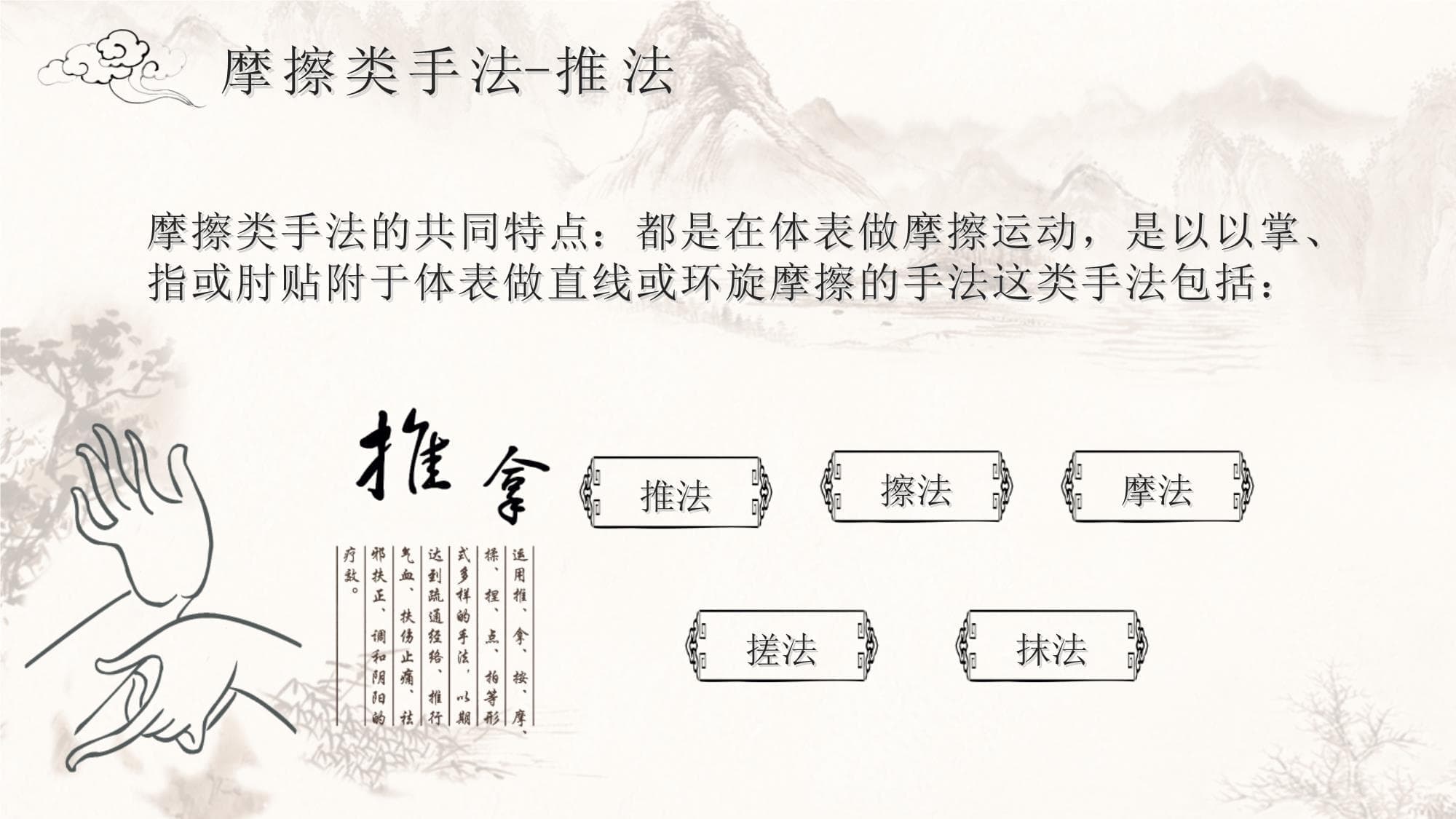 中医推拿手法：摩擦类手法详解