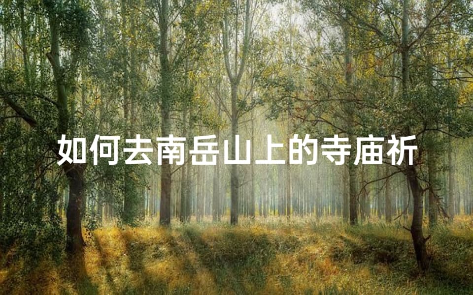 南岳山寺庙祈福攻略：从行程规划到注意事项全解析