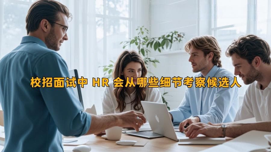 校招面试中 HR 会从哪些细节考察候选人