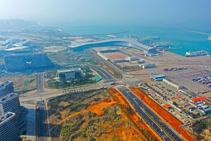春运临时待渡场+1！海口通往新海港的这条沿海公路已具备开放条件