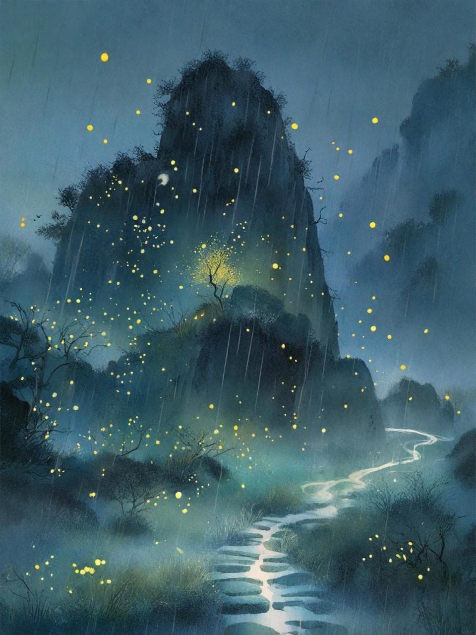 雨中黄叶树，灯下白头人。40句对偶诗句：意境绝美，看一眼就沦陷