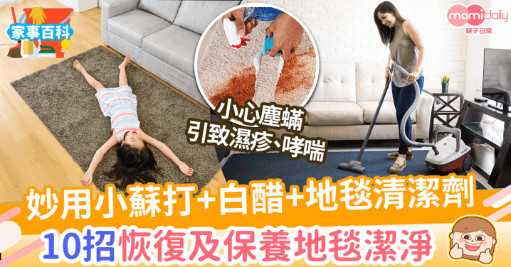 地毯清洁指南：6种污渍处理方法+4个日常保养技巧