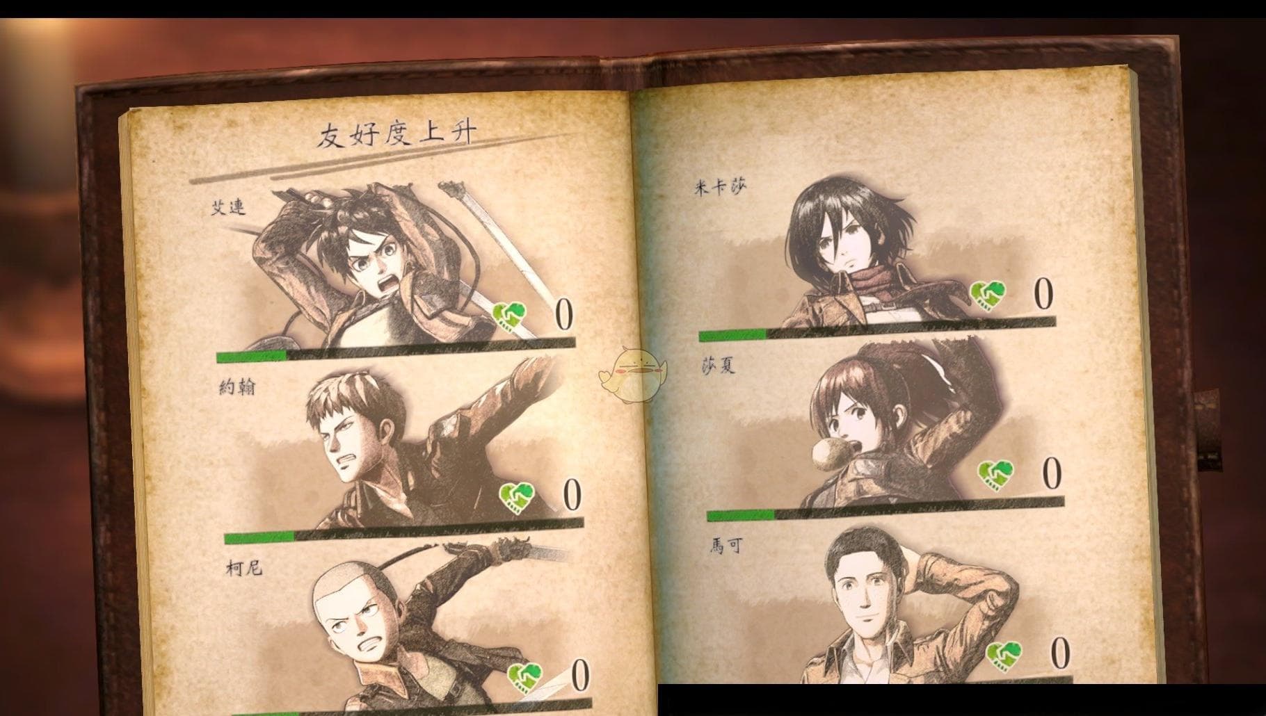 《进击的巨人2》好感度系统完全攻略