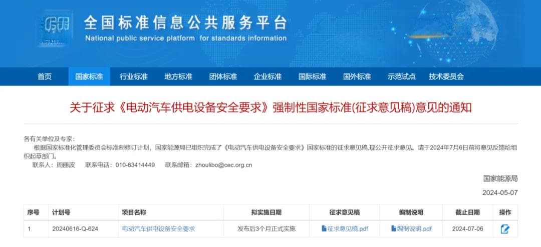 国标强标实施：全面保障电动汽车充电安全