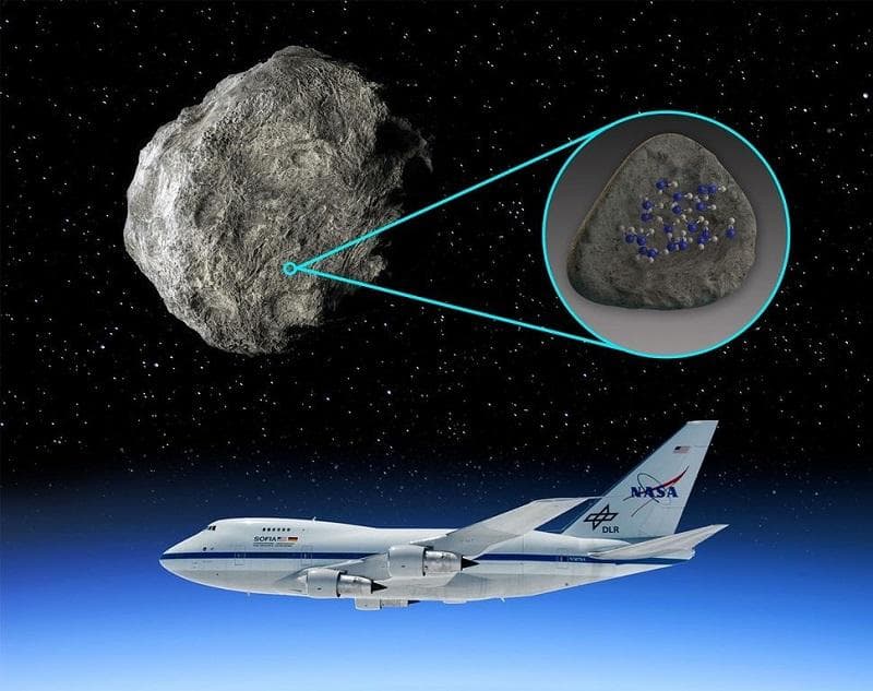 小行星表面第一次探测到水分子，为揭示太阳系中水的分布提供新线索