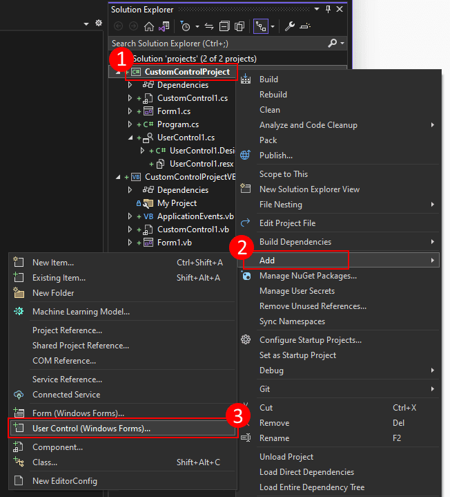 如何创建用户控件（Windows 窗体 .NET）