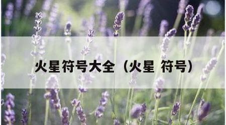 火星符号大全：网络语言的独特表达方式