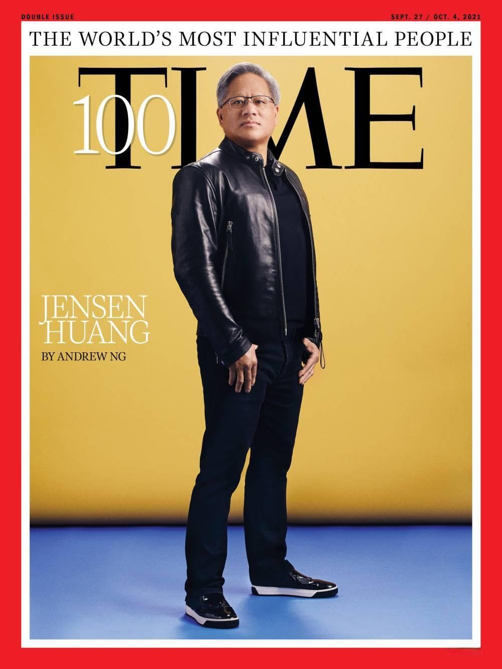 英伟达黄仁勋登上《TIME》杂志全球100位最具影响力人物年度特刊封面人物