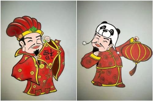 90后美术老师画出10米高哪吒