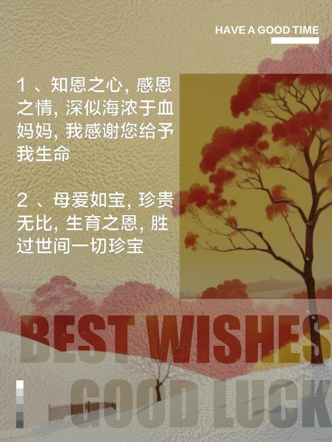 感恩母亲因为什么？