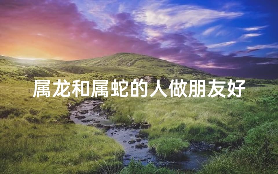 属龙和属蛇的人做朋友好吗；龙蛇共舞，友谊长存
