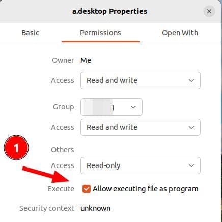 Ubuntu 22.04中如何将.desktop文件标记为受信任