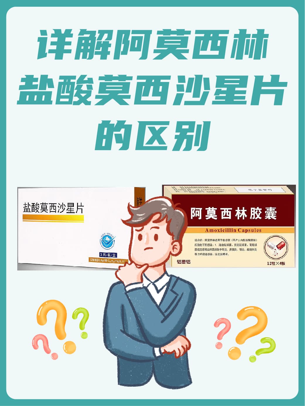 详解阿莫西林与盐酸莫西沙星片的区别