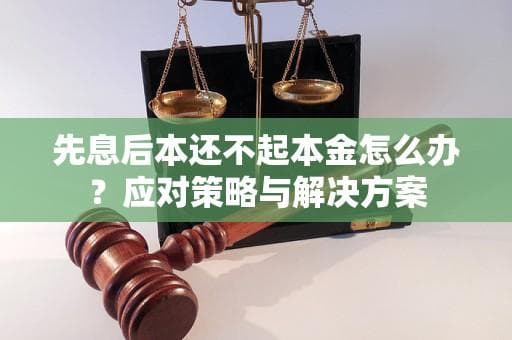 先息后本还不起本金怎么办？应对策略与解决方案