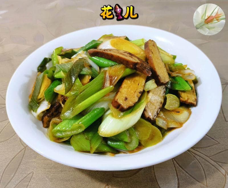 五香脆皮豆干炒大葱
