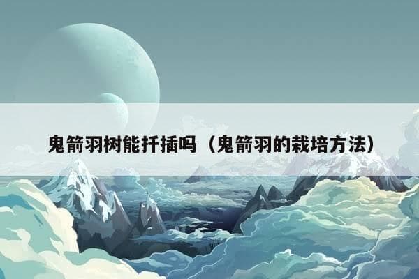 鬼箭羽树能扦插吗（鬼箭羽的栽培方法）