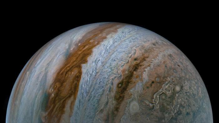 NASA的朱诺号发现：木星上的风以圆柱形方式旋转