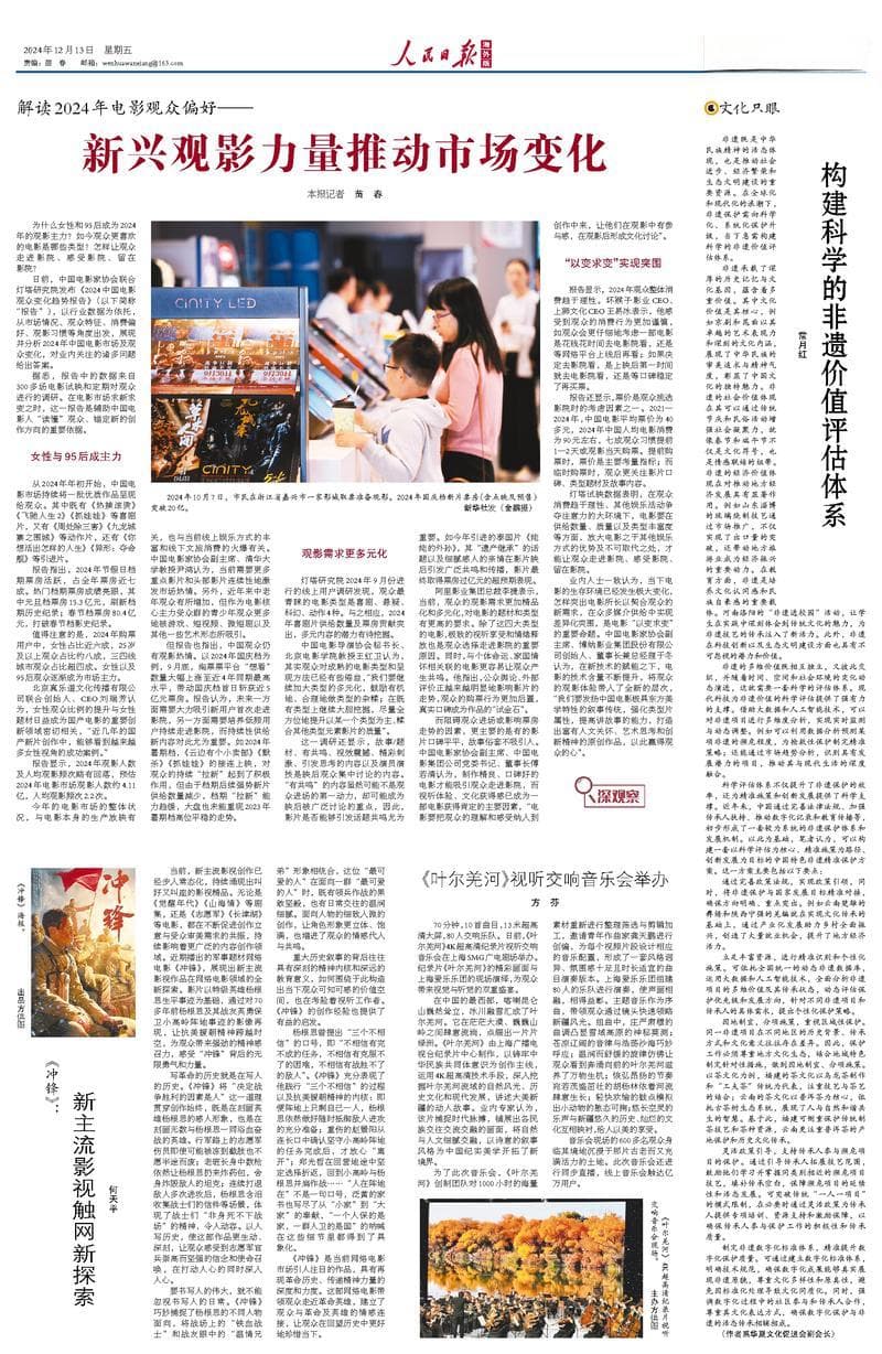 2024年中国电影观众变化趋势报告：女性与95后成观影主力