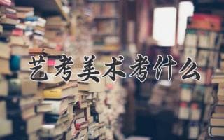 艺考美术考什么：全面了解美术艺考科目