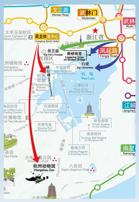 杭州地铁站出发：西湖与灵隐寺游玩全攻略