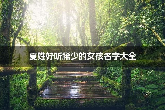 夏姓女孩专属：600个优雅稀有的名字精选