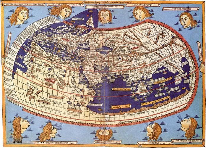 托勒密世界地图：现代地形图绘制的标杆诞生于公元2世纪