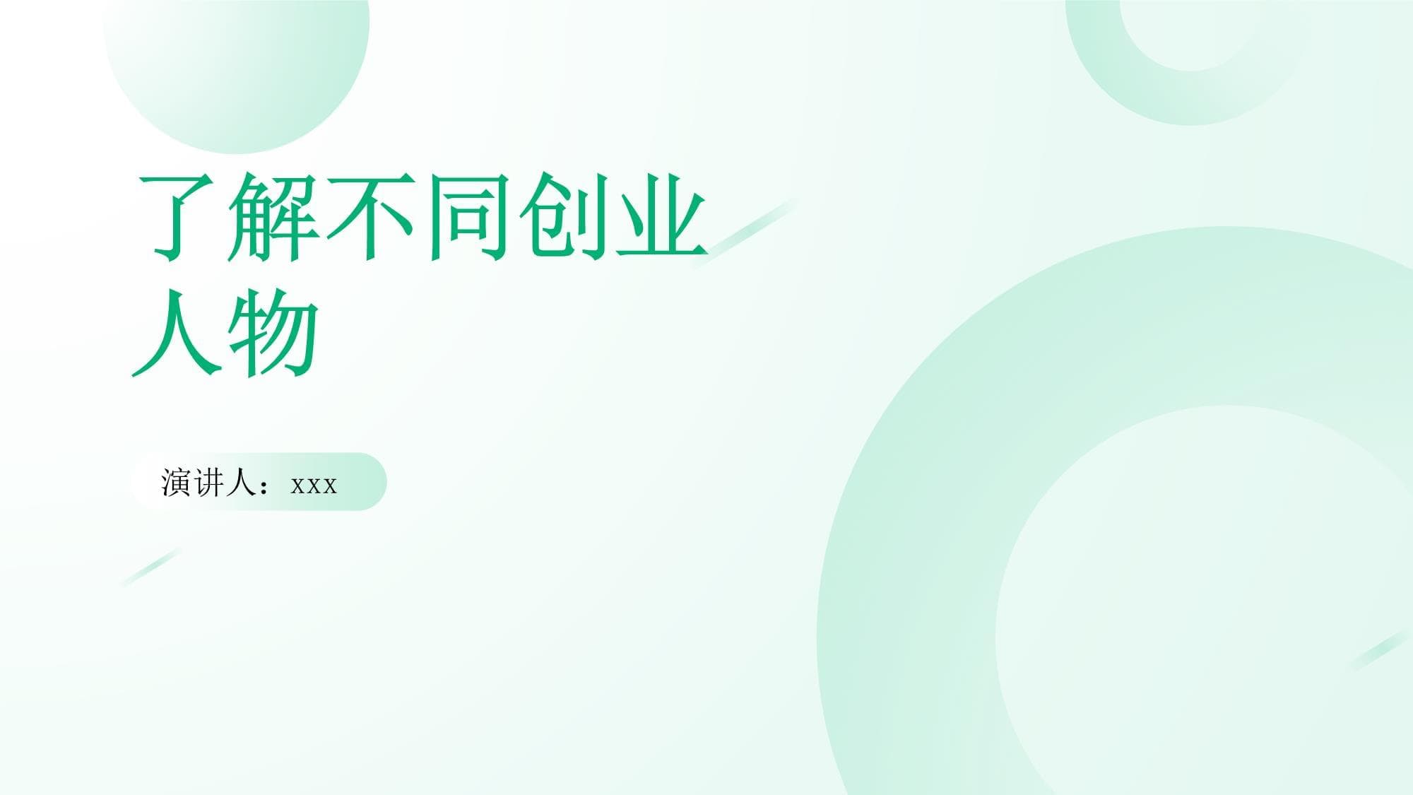 了解不同创业人物