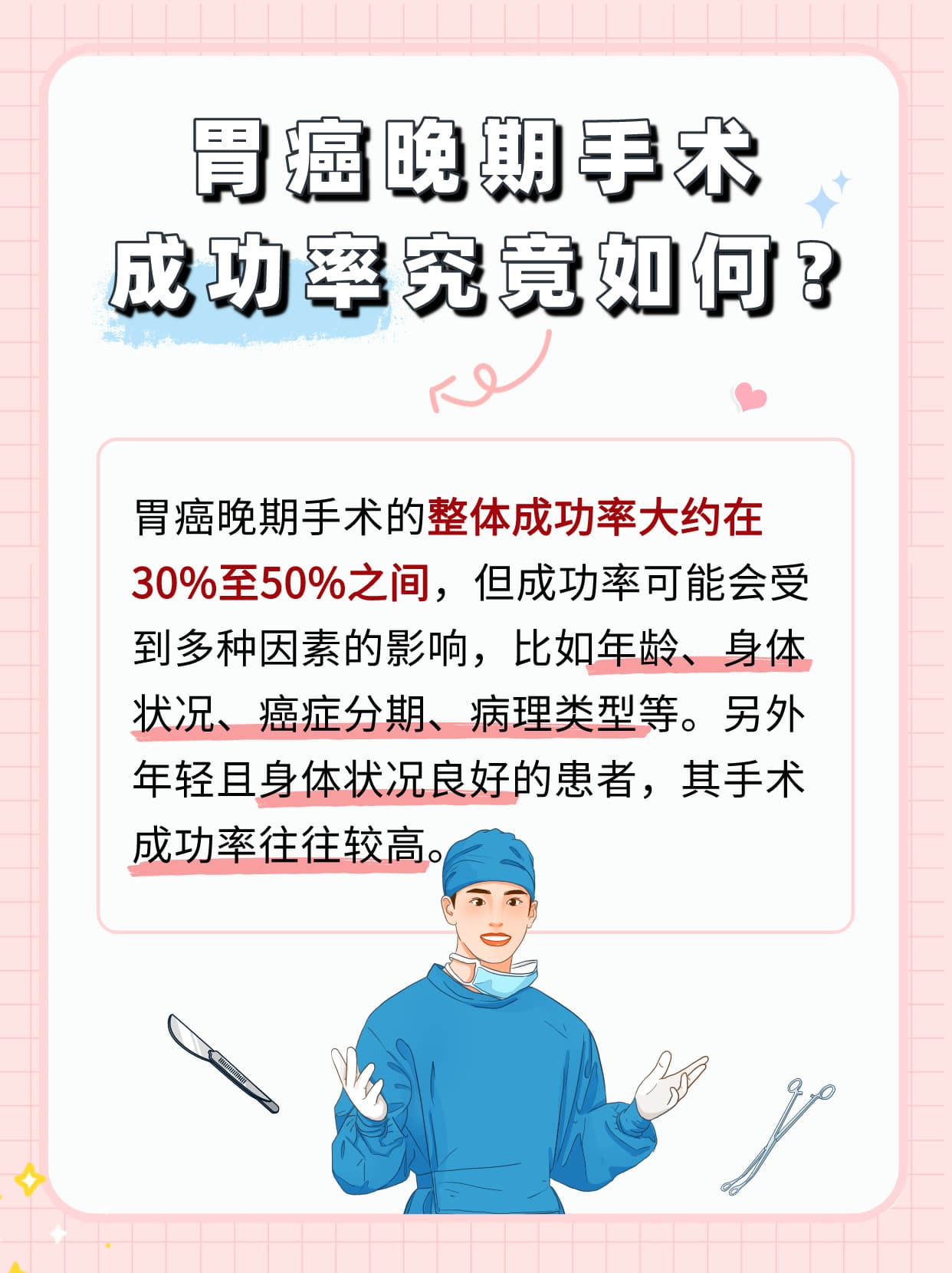 胃癌晚期手术成功率知多少？专业解答来了！