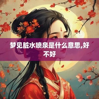梦见脏水喷泉是什么意思,好不好