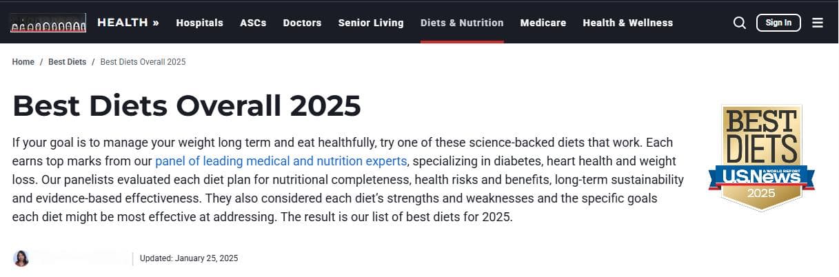 2025长寿饮食排行新鲜出炉！别只知道地中海饮食，这种模式可能更适合你