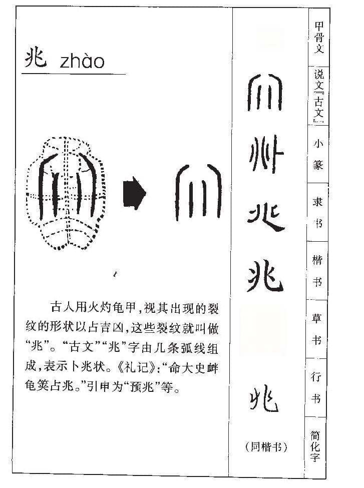 康熙字典中的"兆"字详解