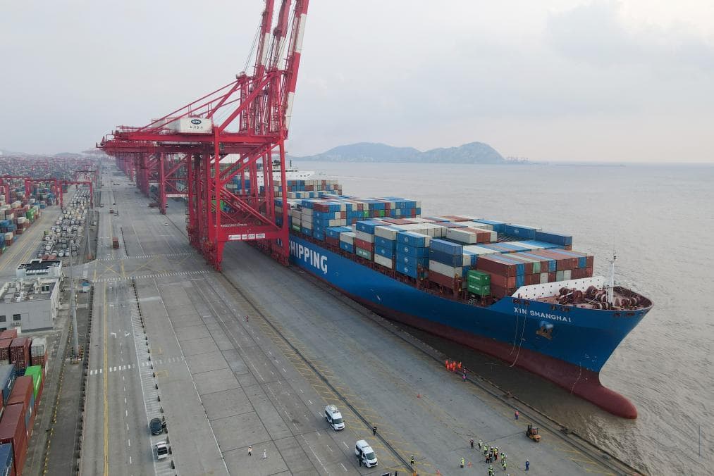 秘鲁钱凯港至上海港航线首船“新上海”轮顺利抵达