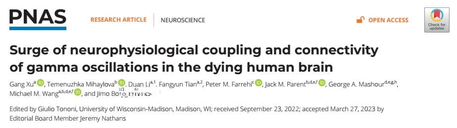 最新研究：“死亡走马灯”真的存在？大脑死亡过程中或还在进行意识处理