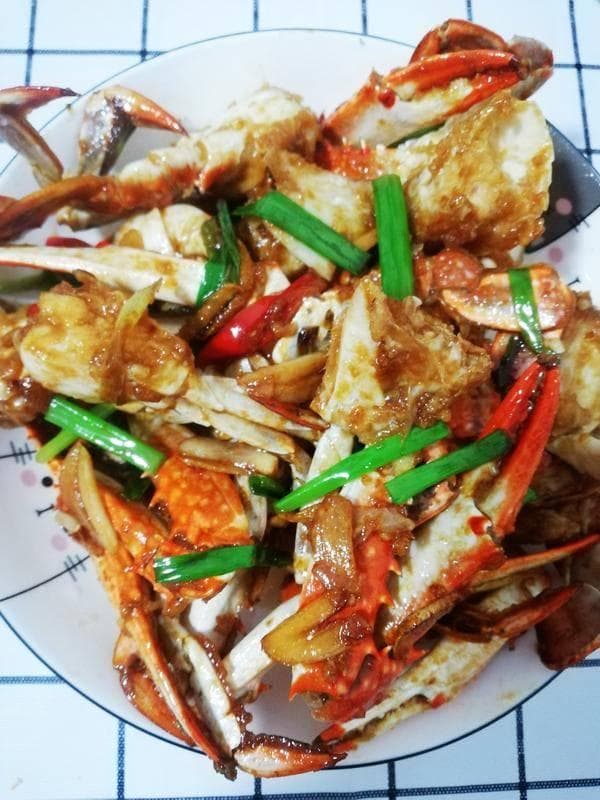 美食三步法之晚餐篇——葱姜梭子蟹