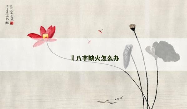 八字缺火怎么办
