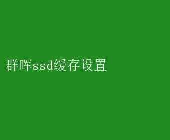群晖SSD缓存配置：性能飙升，存储优化必选