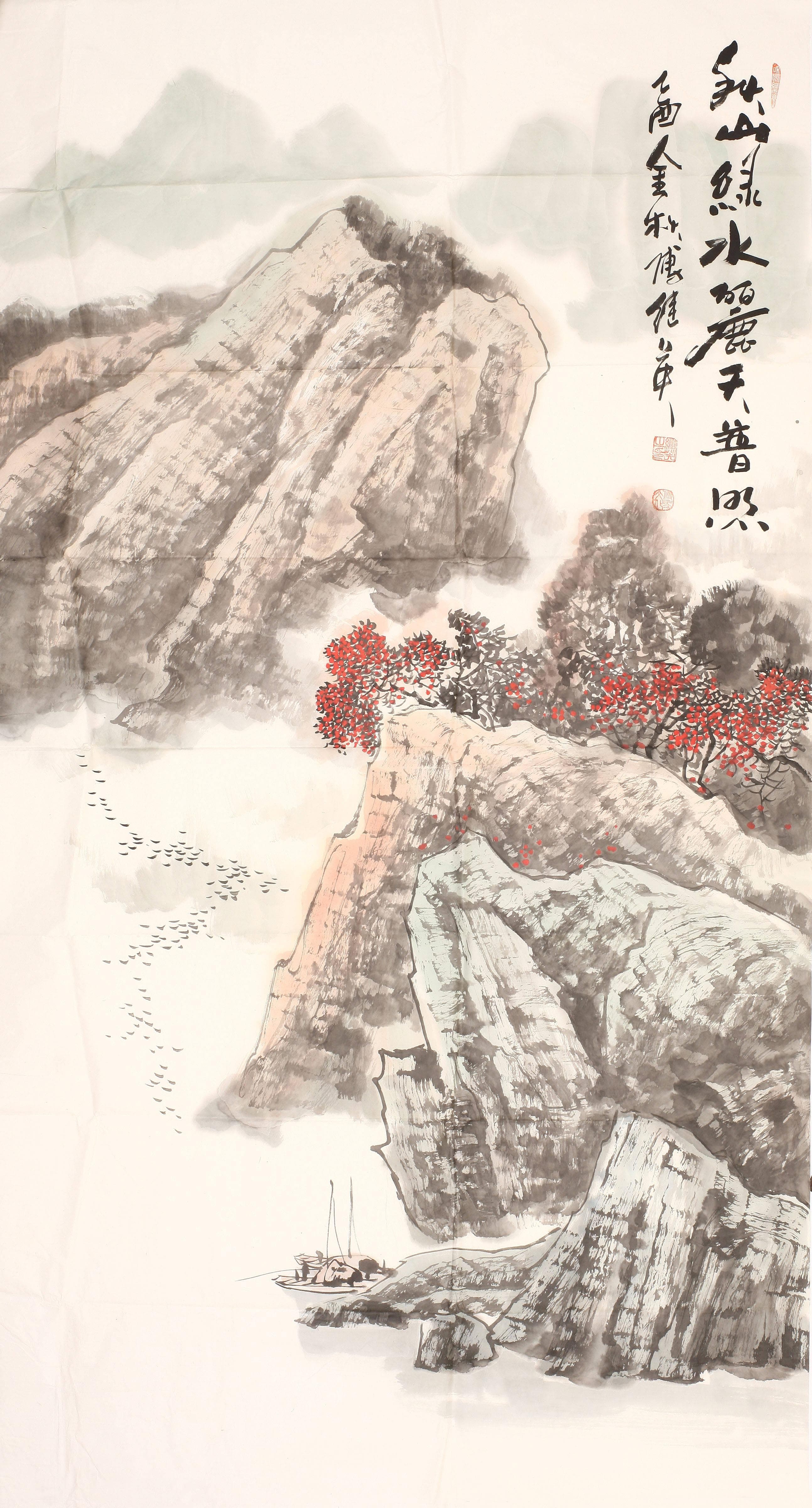客厅正面挂什么画好：山水画给家第一眼的惊艳