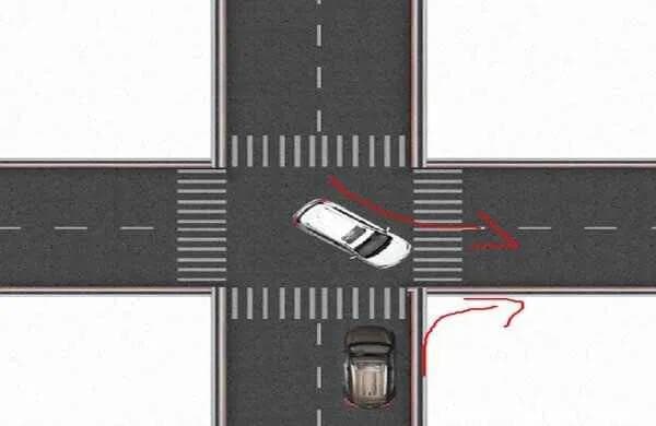 十字路口通行优先权，十字路口通行规则图解