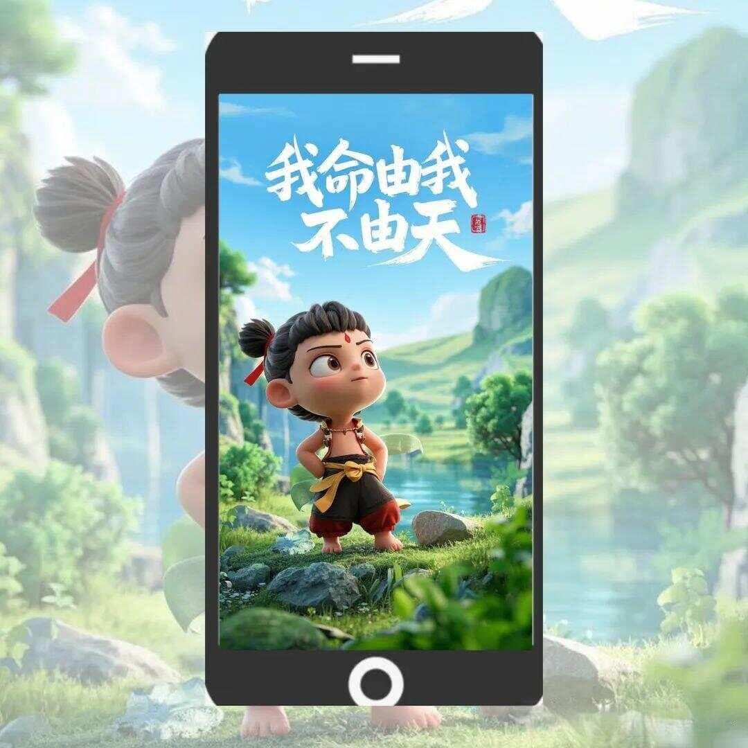 《哪吒2》超燃壁纸来袭！“我命由我不由天”点燃你的手机屏幕